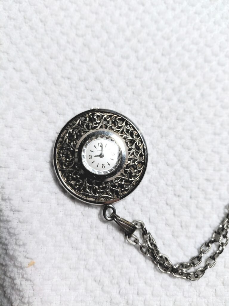Vintage Caravelle Filigree Pendant Watch