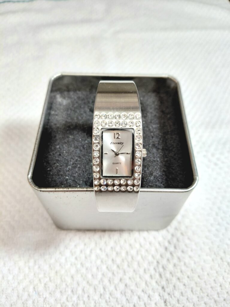Eternity Crystal Accent Ladies Bangle Watch