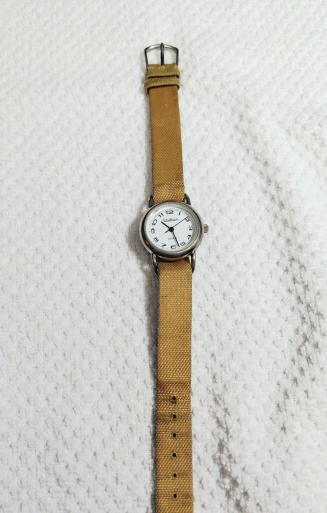 Vintage Waltham Casual Watch – Tan Canvas Strap