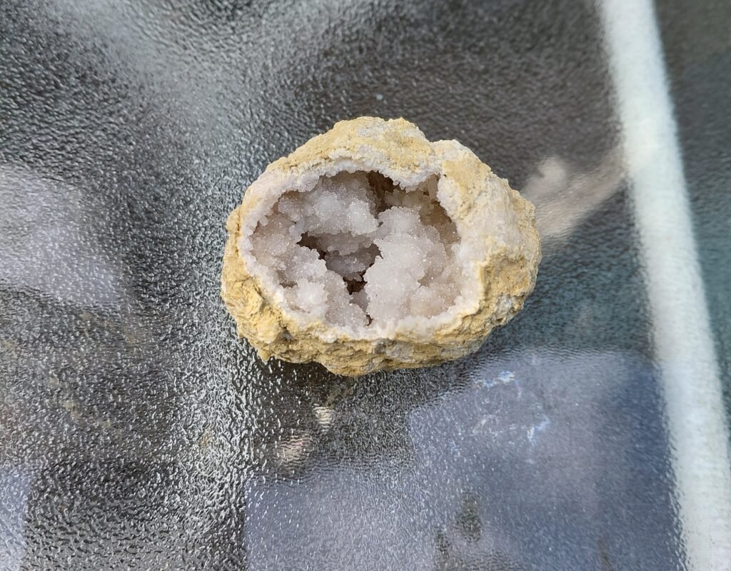 Natural Sparkling Quartz Crystal Geode Specimen - Raw Home Decor