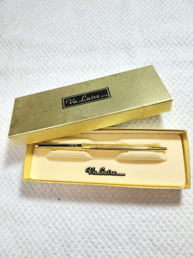 Gold Colored Va Laire Ball Point Pen with Gold Colored Box