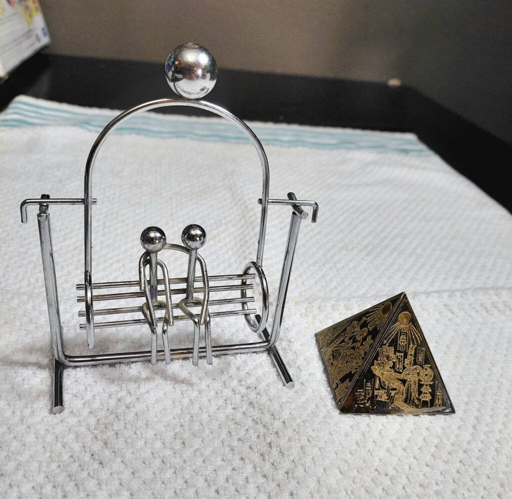 Desk Toys - Pyramid and Metal Swing Set
