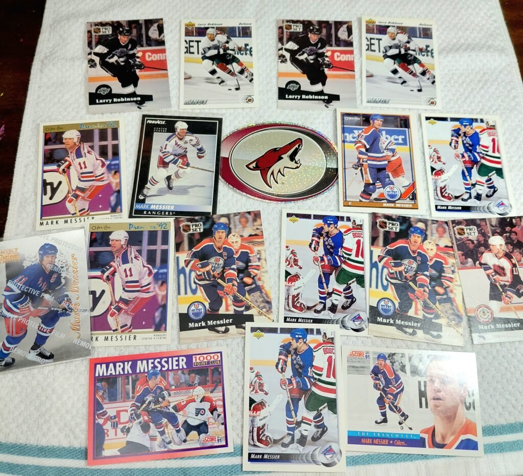 NHL Cards Mark Messier/Larry Robinson and Phoenix Coyotes Sticker