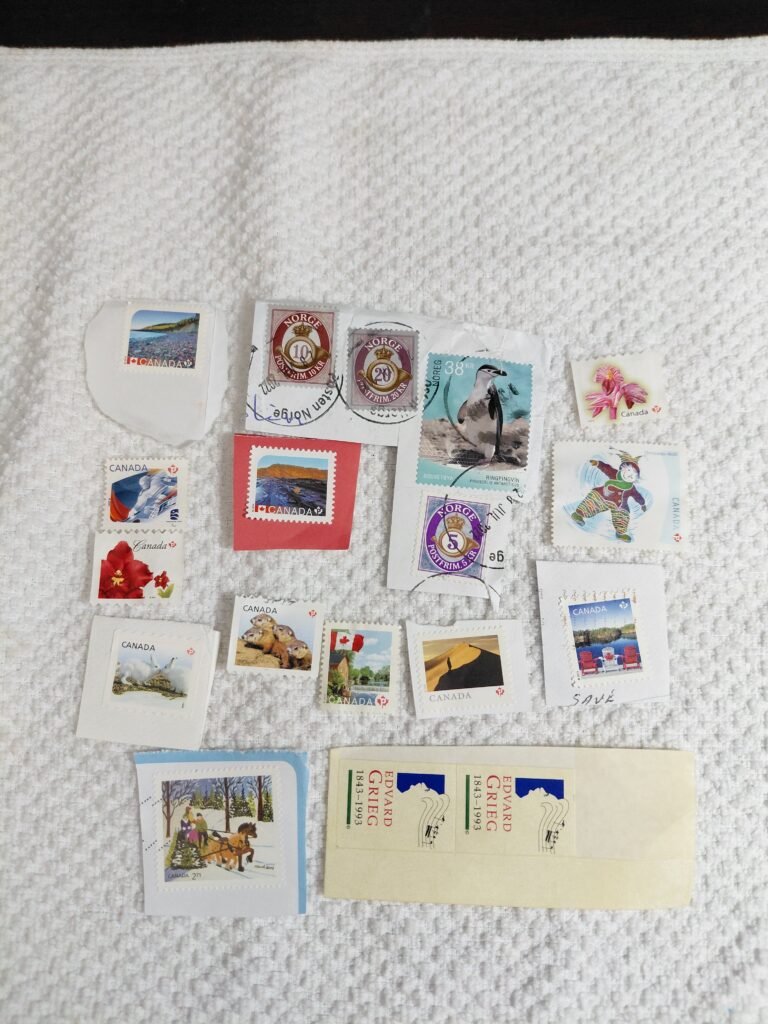 Vintage & Modern Postage Stamp Lot for Crafting / Collecting