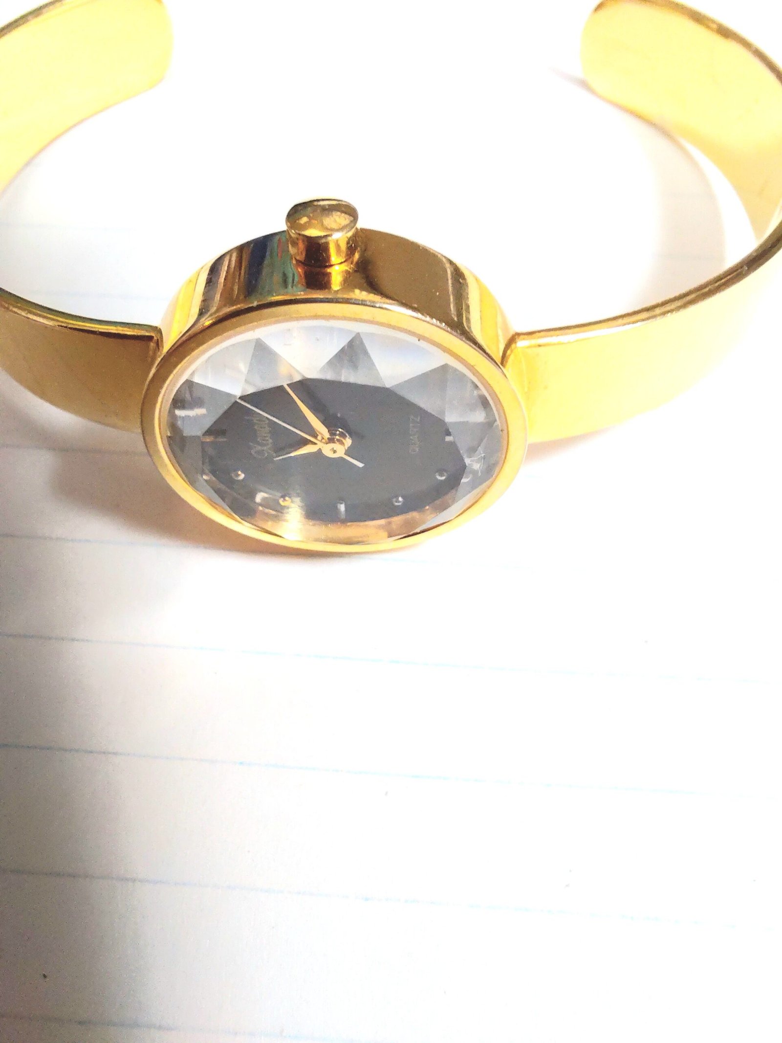 Xanadu Elegant Women's Gold-Tone Wristwatch with Patterned Bracelet - Image 4