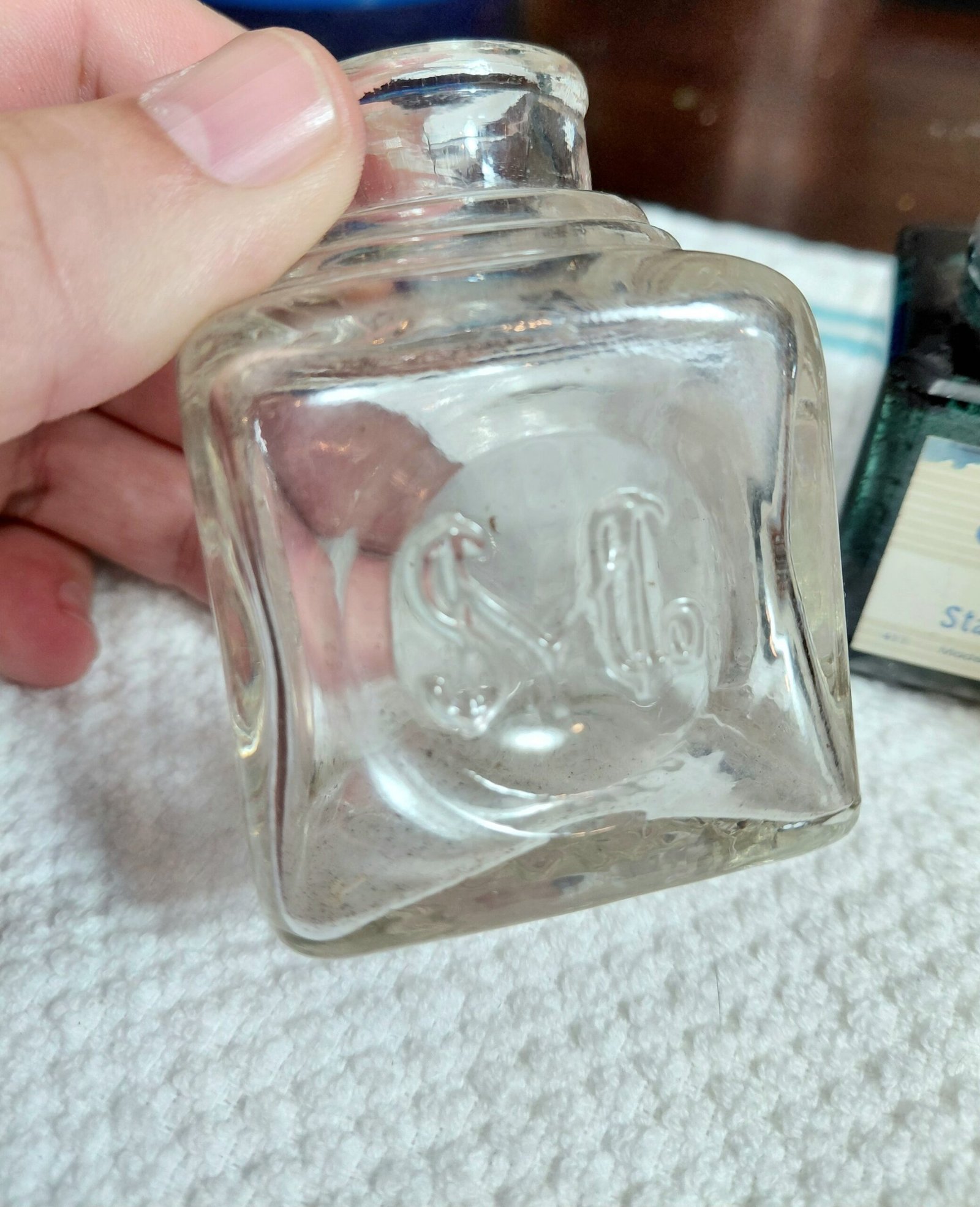 Vintage Glass Ink Bottle Collection – Lot of 7 - Image 4