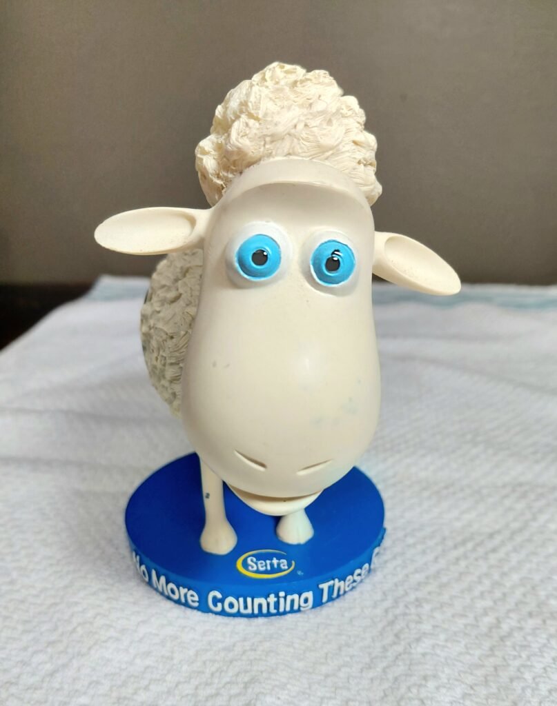 Vintage Serta Mattress Counting Sheep #1 Bobblehead Promo Figurine